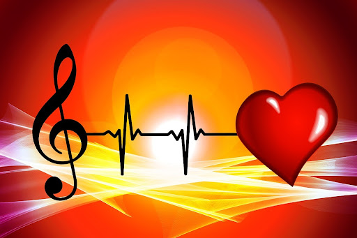Скрипичный ключ и сердце. Сердцу музыка важна.